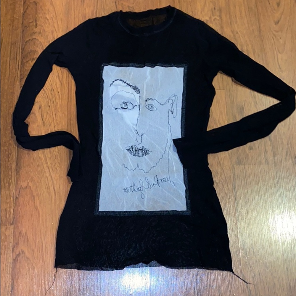 Long sleeve mesh shirt